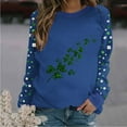 thumbnail image 2 of HongQid Women St. Patrick's Day Crewneck Sweatshirts Graphic Shirts Casual Long Sleeve Pullover Tee Tops, 2 of 5
