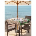 thumbnail image 2 of Outdoor Tablecloth with Umbrella Hole and Zipper, Easter Square Table Cloth 60x60 Inch Waterproof Tablecloth, Cute Bunny Eggs Flowers Plants Pink Checkered Picnic Table Cover for Patio Camping, 2 of 7
