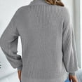 thumbnail image 4 of EDFBUYKRS Female Sweaters Women's 2026 Fall Long Sleeve Tops Casual V Neck Ribbed Lightweight Sweaters T Shirts Blouses Fall Sweater S, 4 of 8