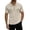 Khaki, variant on Men's Polo Shirts,Men's Classic Knit Shirt With Double Chest Pockets Breathable Blend Design For Everyday Wear Casual Yet Refined Top Black S