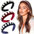 thumbnail image 2 of Ludlz Women Headbands Velvet Wide Pearl Headbands Vintage Head wrap with Faux Pearl Elastic Hair Hoops Hair Accessories for Birthday Christmas Day Gifts, 2 of 2