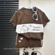 thumbnail image 4 of Children's Sets mother Kids Clothes Boys Girl T-shirt Shorts 2PCS  Short sleeve Baby Children Clothing Toddler Suit Suit Striped, 4 of 6