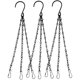 thumbnail image 1 of Cadena para cestas colgantes, 3 juegos de colgadores de plantas, cadenas de metal con clips para macetas, jardineras, jaulas de pájaros, linternas, vallas publicitarias y adornos (negro), 1 of 6