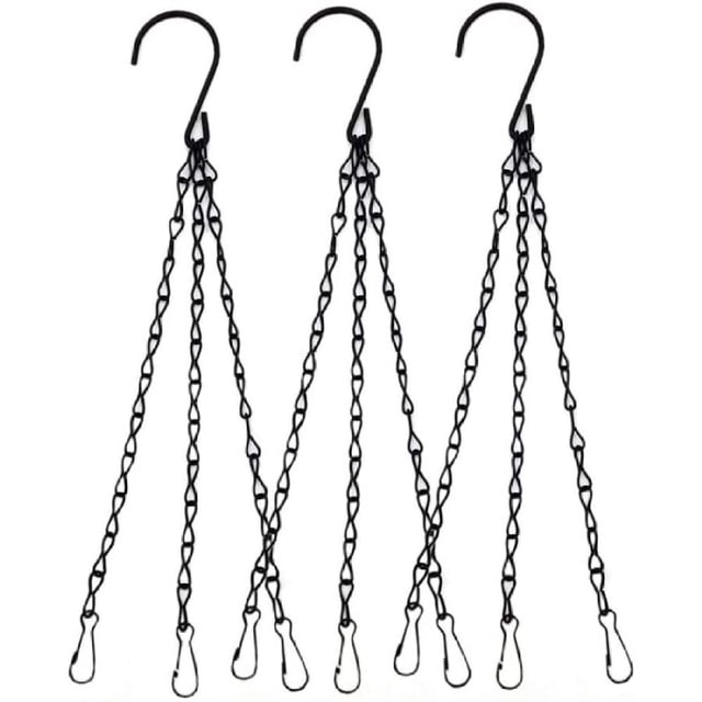 Cadena colgante de construcción de metal resistente a la oxidación, conveniente para uso en interiores y exteriores, 3 piezas