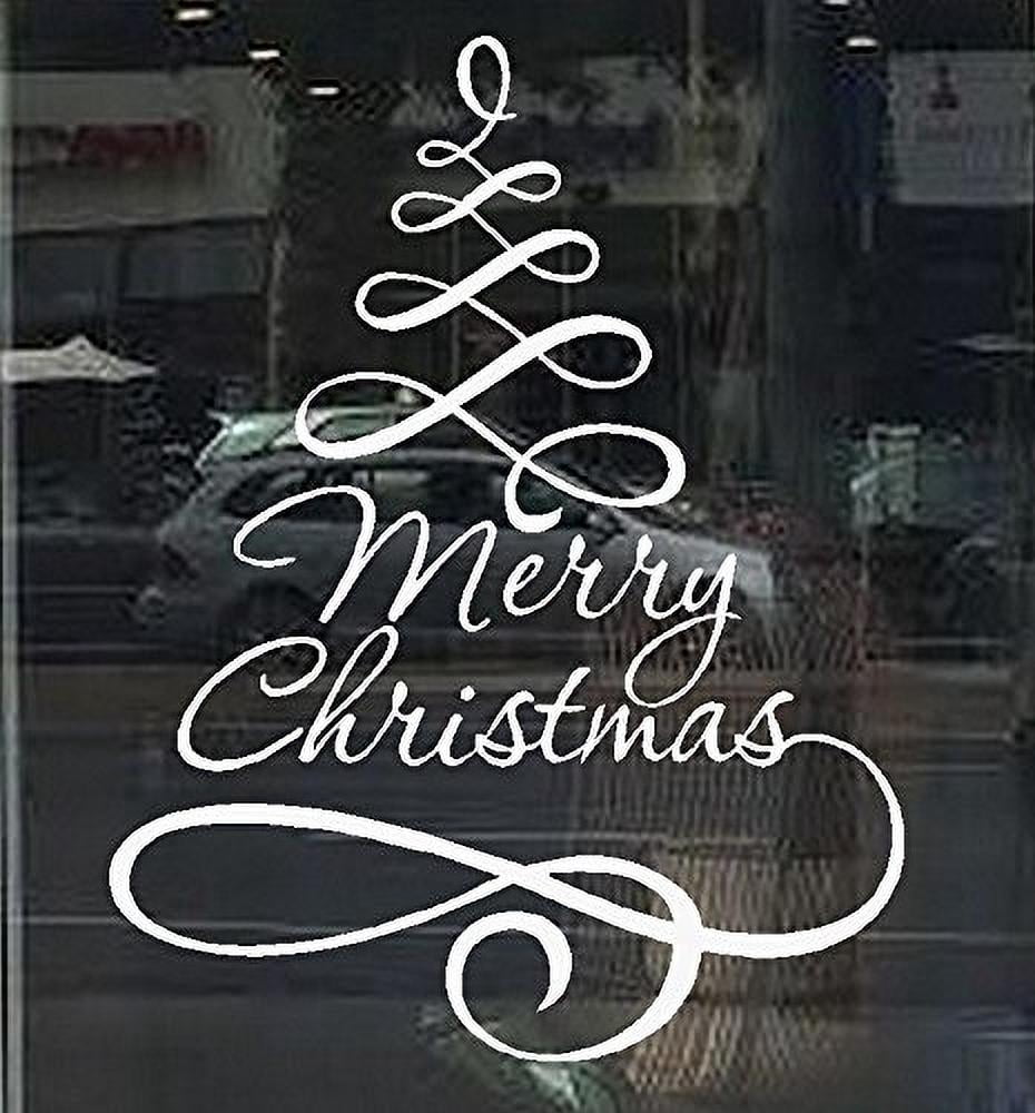 Decal Christmas Decal Merry Christmas Tree Wall or Window Decal