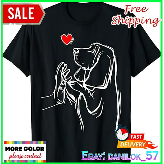 Simple Fit Basset Hound Love Dog Women Girls T-Shirt Gift For Him/Her Gift For Him/Her