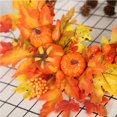 thumbnail image 2 of Bewildely Guirnalda de puerta de hojas de arce de de ratán artificial para decoración de acción de gracias de Halloween Kits de decoración para fiestas Bewildely HA037448-00, 2 of 6