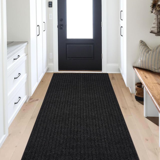 ANTPOP 4ft x 10ft Runner Rug for Hallway Non Slip Outdoor Indoor Low Plie Carpet Runner with Rubber Backing Floor Mat for Hallway Entryway Entrance Laundry Room Balcony Garage Patio