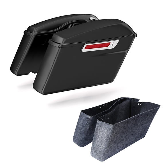 Matte Black Hard Saddlebags Fit For Harley Touring Road King Glide 1993-2013 12