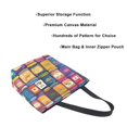 thumbnail image 3 of FORMRS Womens Canvas Tote Bag with Zipper Inner Pocket Shoulder Handbag, Blue Jam, 3 of 7