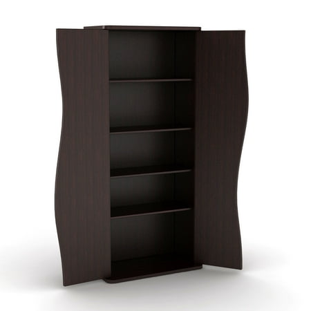 Atlantic Venus 35" 6-Shelf Media Storage Cabinet, Espresso