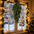 thumbnail image 6 of Hovilon Artificial Norfolk Pine Wreath Garland, Christmas Simulation Vine and Rattan Ornament. Flexible Plastic Green Vine For Fireplace Stair Door Frame Railing, Realistic Festive Holiday Home Decor, 6 of 6