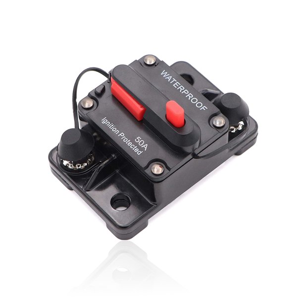 Riwesomey Repuestos para disyuntores, accesorio para yate, fusible impermeable para coche y barco, circuito de reinicio, dispositivo de ruptura, equipo de Vehículos, repuestos y accesorios Mis 50A Riwesomey VI001543-03