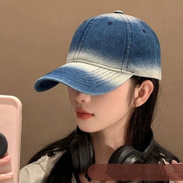 CoCozhu Retro Distressed Washed Cotton Denim Baseball Hat For Men And Women, Spring/summer Korean Version Versatile And Unique, Sunshade Duckbill Hat