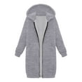 thumbnail image 4 of TrendOFT Long Hoodies for Women Zip up Long Sleeve Tunic Sweatshirt Oversized Casual 2025 Fall Jacket Coat with Pocket GY1 XL, 4 of 5