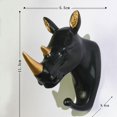 thumbnail image 3 of Ganchos decorativos de cabeza de animal de resina de estilo nórdico para decoración del hogar 3 piezas Macarena Gancho decorativo de resina, 3 of 8
