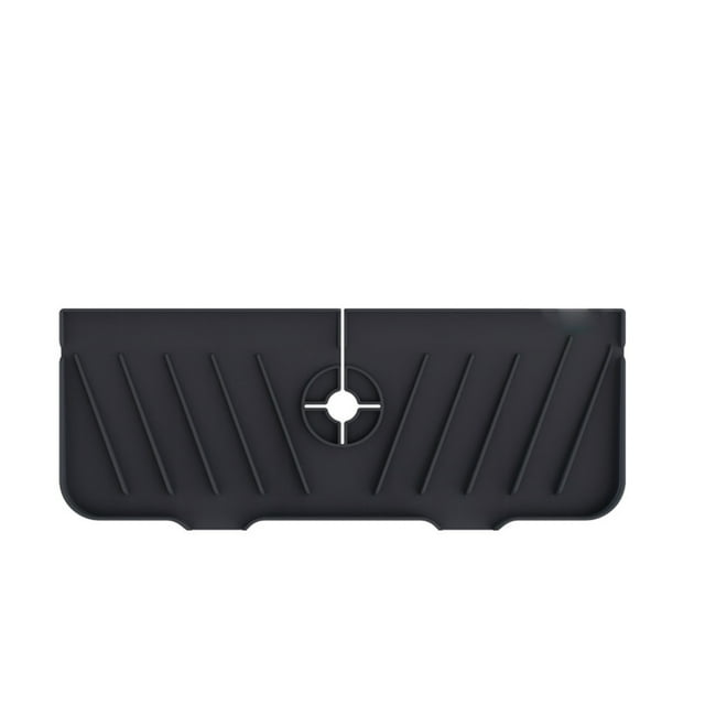 SAYOO Protector contra salpicaduras para fregadero de cocina, alfombrilla de secado envolvente de silicona reutilizable a prueba de salpicaduras para fregadero, encimera, negro/gris/naranja SAYOO Diaria