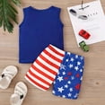 thumbnail image 4 of kaprioy Toddler Baby Boys Summer Outfits Baby Boy 4th of July Outfits Independence Day Sleeveless Vest Top American Flag Shorts Set 12M-5T, 4 of 6