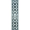 thumbnail image 6 of Unique Loom Outdoor Trellis Collection Area Rug - Tiles (2' 7" x 12' Runner Navy Blue/Ivory), 6 of 9
