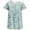 Blue Green Print, variant on Pinspark Hospital Gowns Open Back for Women Bedridden Nightgowns Back Opening Short Sleeve Post Surgery Tear Away Adaptive Dresses