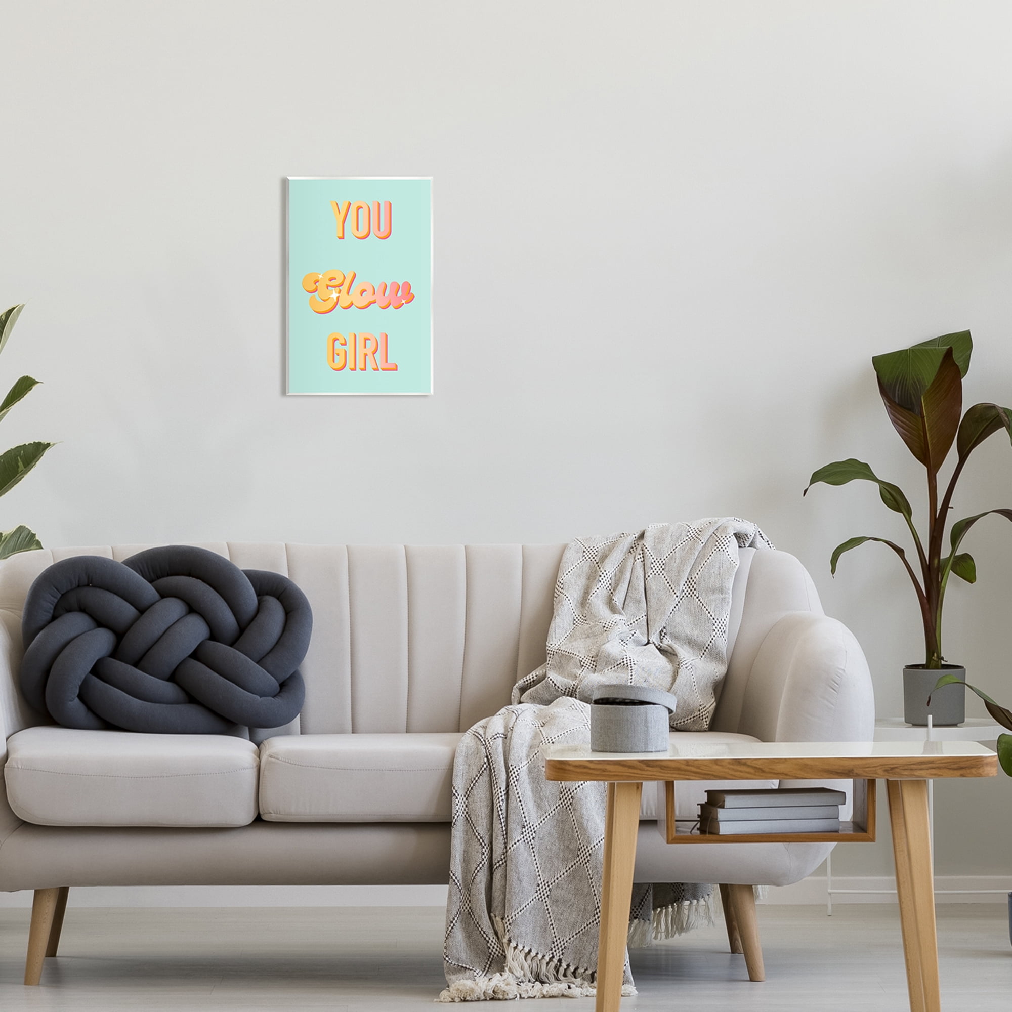 Stupell Industries You Glow Girl Confidence Phrase Inspirational Painting Unframed Art Print Wall Art
