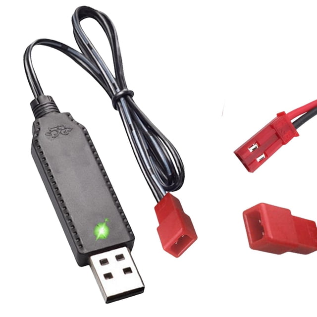 3.7V USB Charger Cable with JST 2 Pin Plug for RC Toys - Compatible with Plane Remote Control Universal 3.7V Lipo Battery