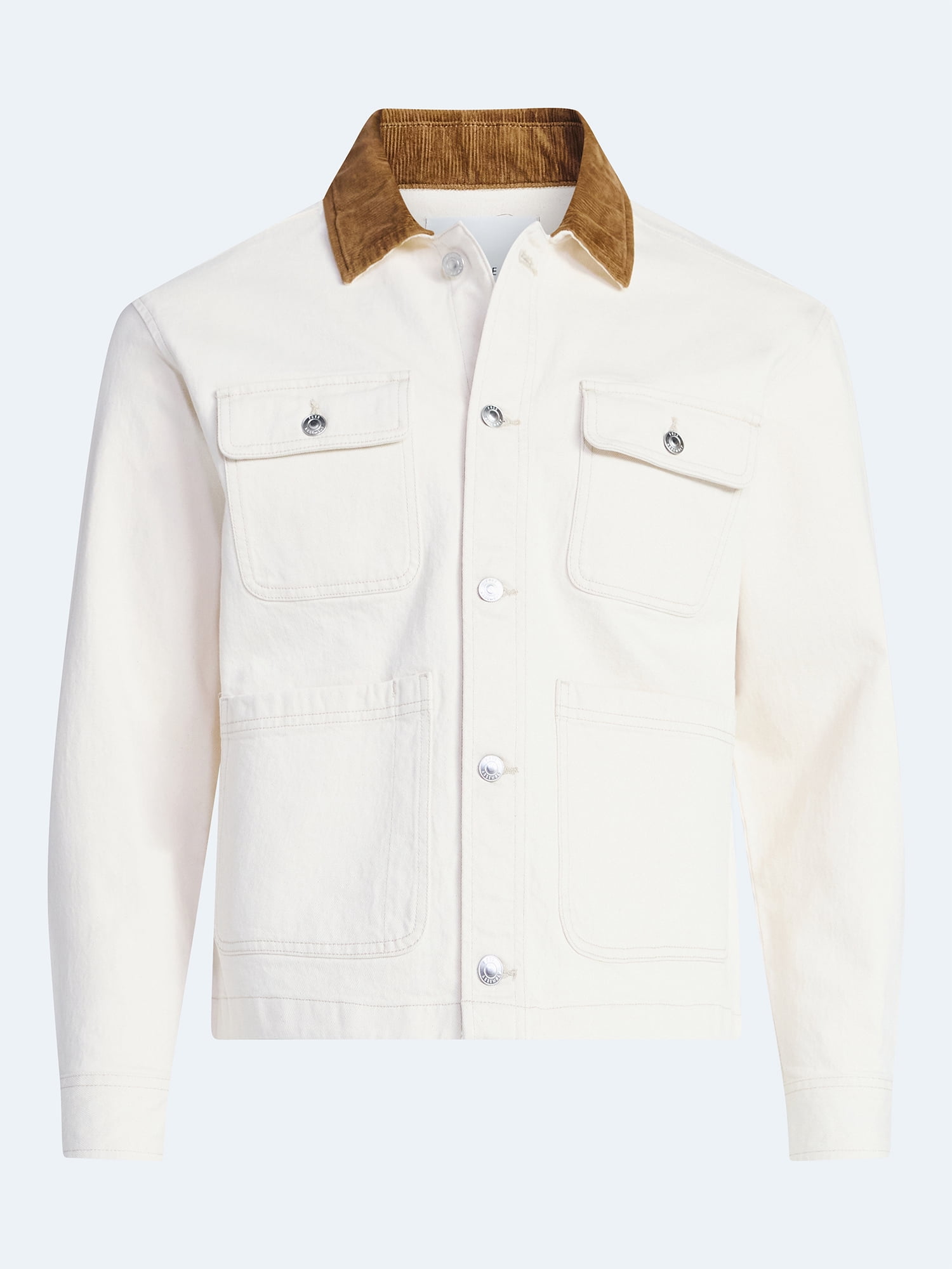 Free Assembly Men's Chore Jacket with Long Sleeves, Sizes S-3XL