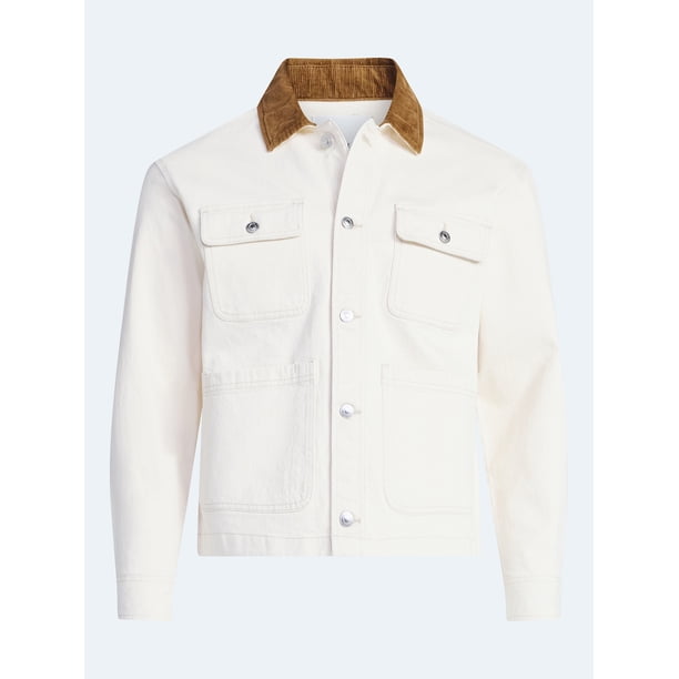 Free Assembly Men's Chore Jacket with Long Sleeves, Sizes S-3XL