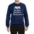 thumbnail image 2 of Wild Bobby,Papa The Man The Myth The Legend Best Daddy Father Gift, Father's Day, Unisex Crewneck Graphic Sweatshirt, Navy, 2XL, 2 of 3