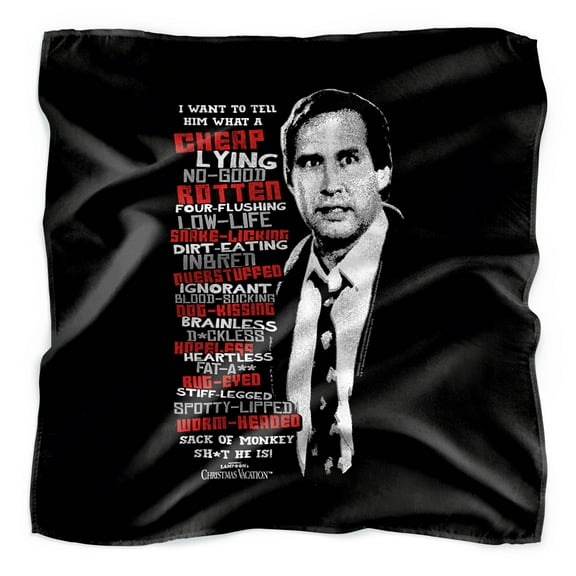 National Lampoon's Christmas Vacation Profanities Bandana (21 in x 21 in)