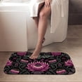 thumbnail image 4 of 1pc Bat and Flowers Pattern Absorbent Non-Slip Bathroom Thickened Flannel Rug Decor,Soft,Quick Drying,Suitable For Indoor/outdoor Use,Bathrooms,Bedrooms,Kitchens,Terrace,Laundry Rooms,16"x24", 4 of 9
