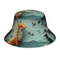 thumbnail image 1 of Balery Paper Fox Crow Fantasy Sombreros para el sol para hombre y mujer, sombrero de pescador con UPF 50+, 1 of 6