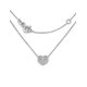 thumbnail image 2 of Gargantilla Dama Corazon Casa del Anillo Piedras Oro Blanco Sólido 14k 45 cm ajustable a 41 cm, 2 of 4