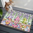 thumbnail image 3 of Entryway Rug 2'x3', Blue Purple Gnomes Small Rug for Kitchen Bathroom Door Mat Indoor Entrance, Spring Hydrangea Flower Leaf Green Plaid Non-Slip Area Rugs Floor Mats Carpet Front Door Rugs, 3 of 8