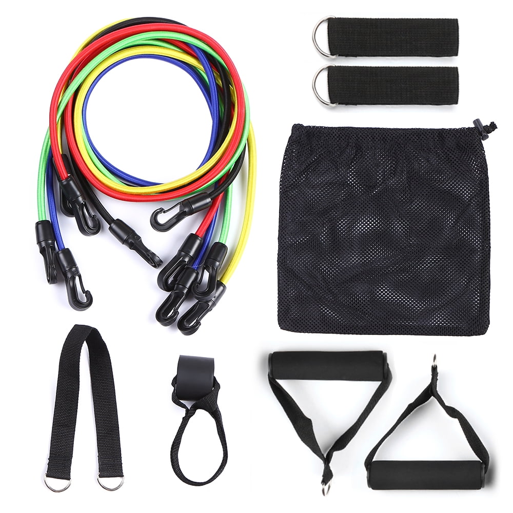11pcs Resistance Bands Set Workout Fintess Exercise Tube Bands Door