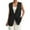Black, variant on ZSQDM Womens Cotton Linen Vest Casual Sleeveless Blazer Cardigans Lightweight Jacket Waistcoat Womens Plus Jackets Women's Polyester Jacket Women's Blazers Suit Jackets(Xxl）