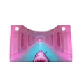 thumbnail image 4 of Lsque Pink Shark Pool Fantasy Printed Long Tissue Box Cover Holder, Facial Paper Organizer Dispenser,Triangle with Bottom Belt, PVC Leather Decorative Organizer, 4 of 9