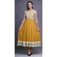 thumbnail image 2 of Bimba Kurti Indien Long Sans Manches Imprimé Miel Orange pour Femmes Robe Anarkali Kurti Grande, 2 of 6