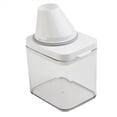 thumbnail image 1 of Dispensador Hermético de Detergente para Ropa con Medidora, Recipiente de Plástico Transparente para Líquidos en Polvo con Tapas., 1 of 7