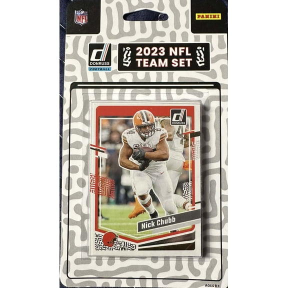 Cleveland Browns 2023 Donruss Factory Sealed 15 Card Team Set with Myles Garrett and Nick Chubb Plus Rated Rookie Cards of Cedric Tillman and Dorian Thompson-Robinson