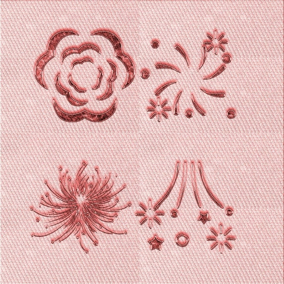 Ahgly Company Machine Washable Indoor Square Transitional Pastel Red Pink Area Rugs, 5' Square