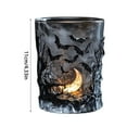 thumbnail image 3 of Leojiow Bat Themed Glass Cup Unique Handmade Drinking Glass For Juice Water Halloween Party Idea Blue 11Cm Halloween Decor, 3 of 6