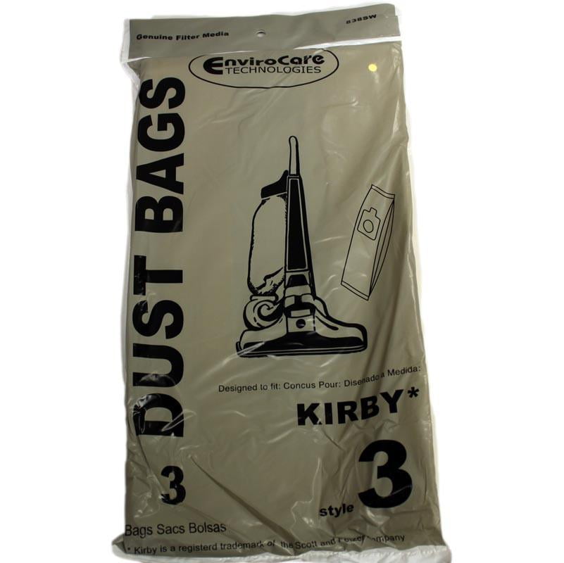 Kirby Style 3 Generic Vacuum Bags by Envirocare Heritage II Legend
