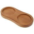 thumbnail image 1 of 1Set Classic Rectangular Light Brown Wooden Pepper Bottle Tray for Salt and Pepper Holder, 1 of 8