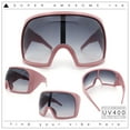 thumbnail image 2 of Super Oversized XXL Goggle Style Wrap Around Sport Plastic Sunglasses Pink - Smoke, 2 of 9