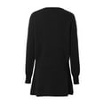thumbnail image 6 of DHFJKG Womens Sweater Sets Two Piece Outfits Knitted Crew Neck Long Sleeve Sweaters Mini A-Line Skirts Solid Color Matching Set Versatile Outfit, 6 of 6