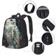 thumbnail image 2 of Balery Moon Flower White Owl Mochila para hombre y mujer - Tela Oxford 600D resistente - Gran capacidad, resistente al agua, ideal para la escuela, viajes y senderismo, 2 of 6