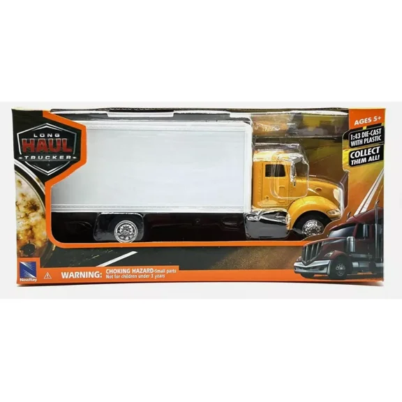 NEW RAY PETERBILT 335 BOX TRUCK LONG HAUL TRUCKER 1:43 SCALE
