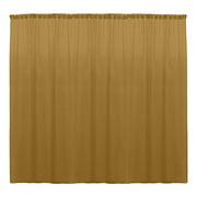 New Creations Fabric & Foam Inc, Seamless Polyester Backdrop Drape Curtain Panel - (Gold, 10 Ft Wide by 20 Ft High)
