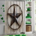 thumbnail image 4 of Shower Curtain, Vintage Country Texas Western Star Waterproof Shower Curtain Set with Hooks for Bathroom Showers,Stalls and Bathtubs,36x72In Rustic Vintage Wood Grain, 4 of 9